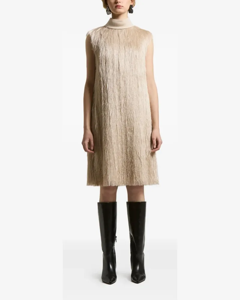 Peserico Kleid mit Stehkragen - Nude Nude