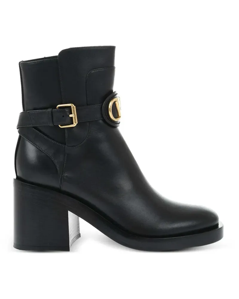 Valentino Garavani VLogo Signature leather ankle boots - Schwarz Schwarz