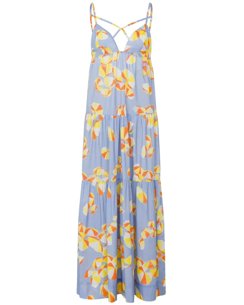 Moschino Maxikleid mit grafischem Print - Blau Blau