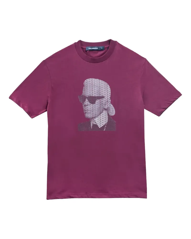 Karl Lagerfeld T-Shirt mit Logo-Print - Violett Violett