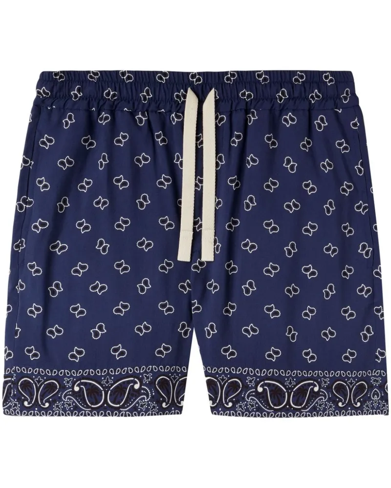 Palm Angels Shorts mit Paisley-Print Blau