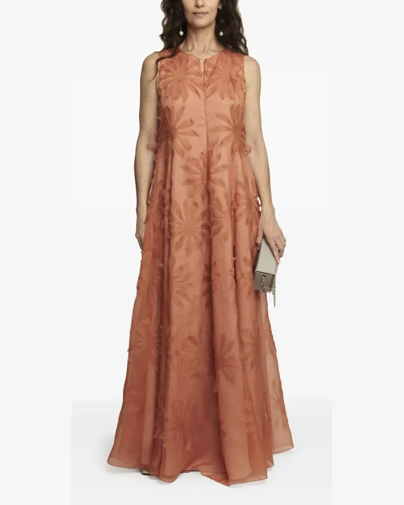 Gloria Coelho Kleid mit Blumenapplikation - Nude Nude