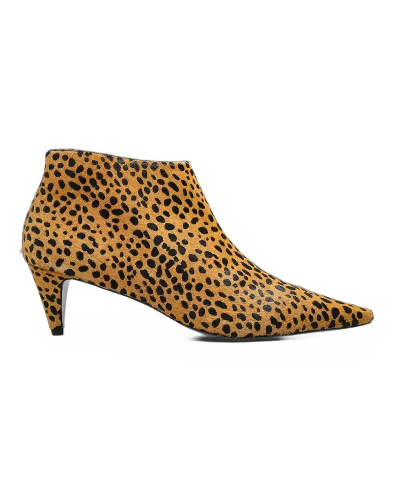 BLACK SUEDE STUDIO Kora Stiefeletten mit Leopardenprint - Nude Nude