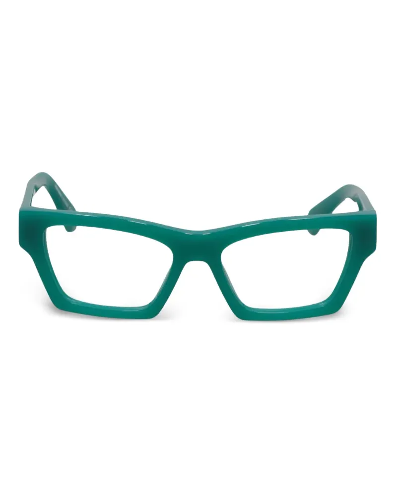 OFF-WHITE Brille mit geometrischem Gestell - Grün Grün