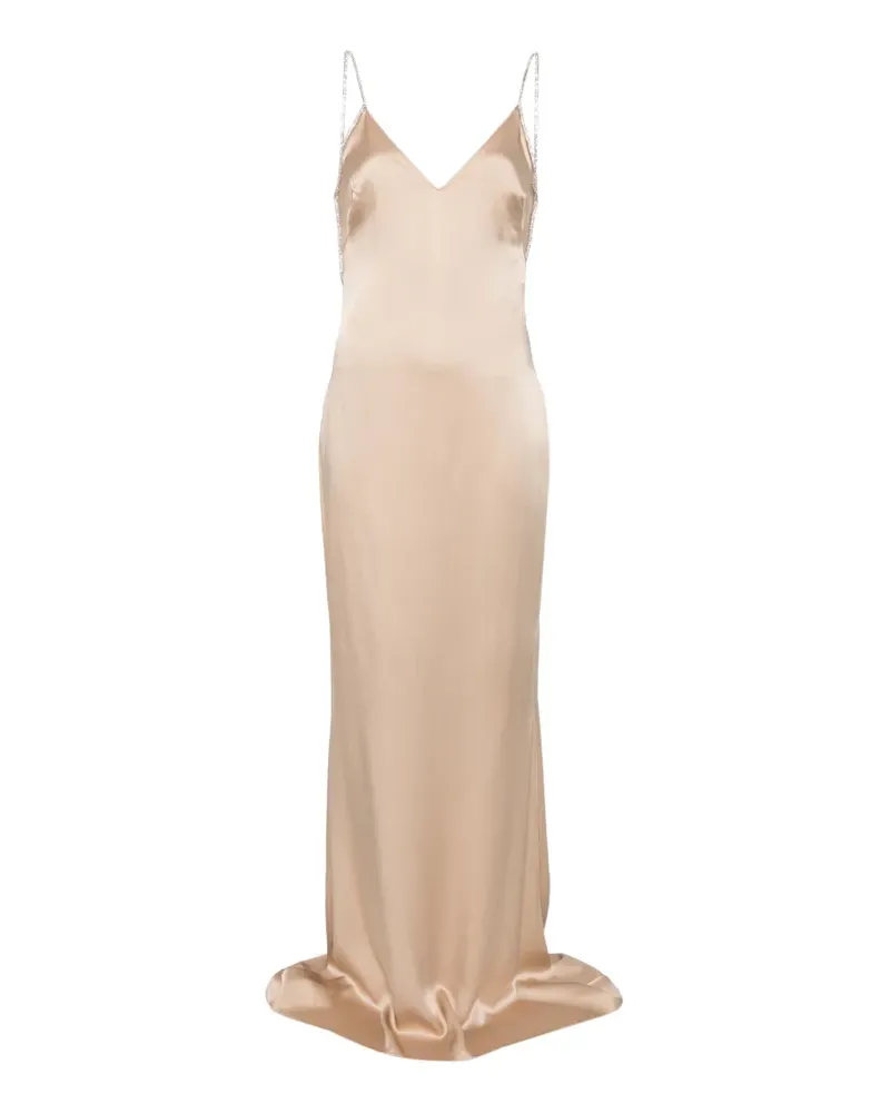 Tom Ford crystal-embellishment maxi dress - Nude Nude