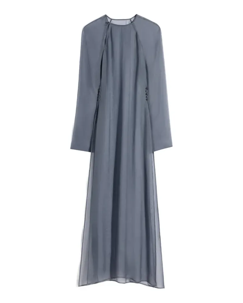 Christophe Lemaire long-sleeve maxi dress - Grau Grau