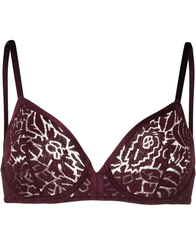 Eres BH aus geblümter Spitze - Violett Violett
