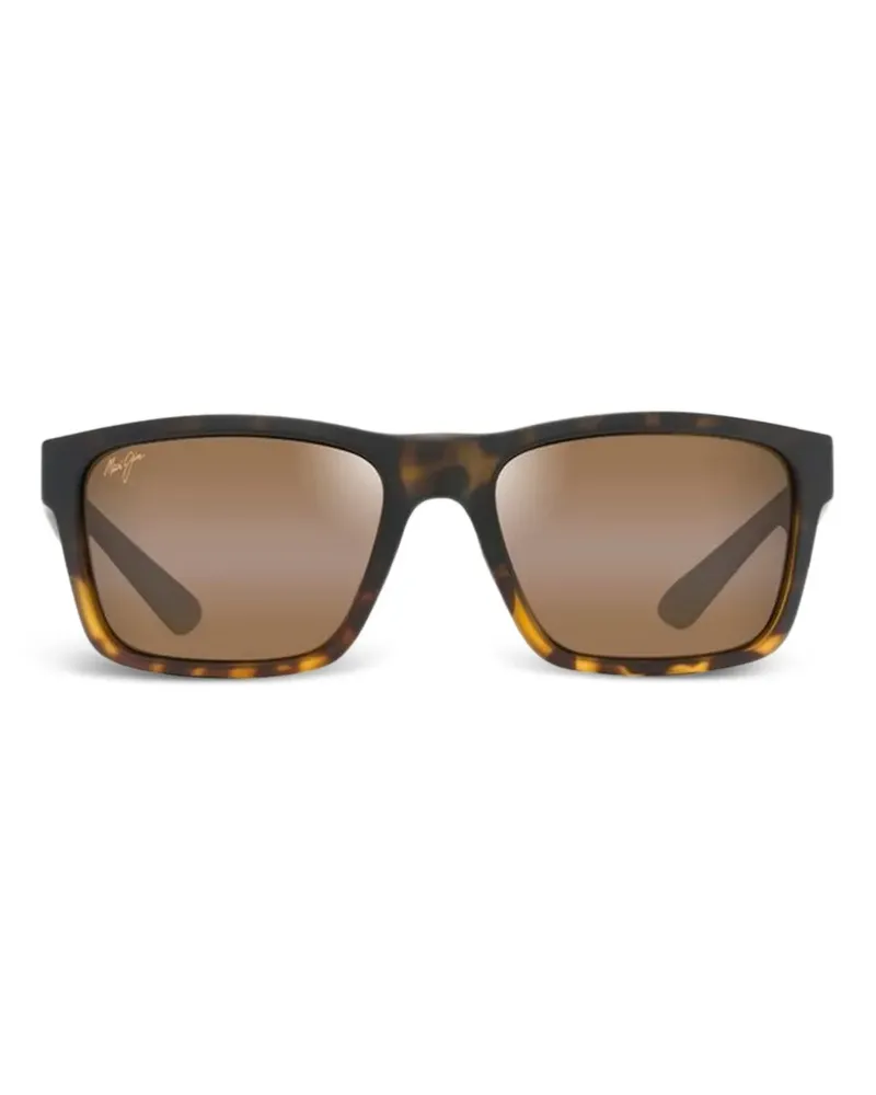 Maui Jim Sonnenbrille mit eckigem Gestell - Braun Braun