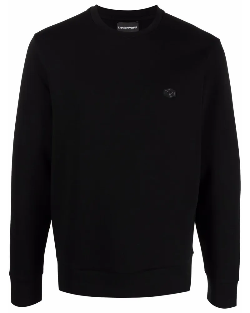 Emporio Armani Sweatshirt mit Rundhalsausschnitt - Schwarz Schwarz