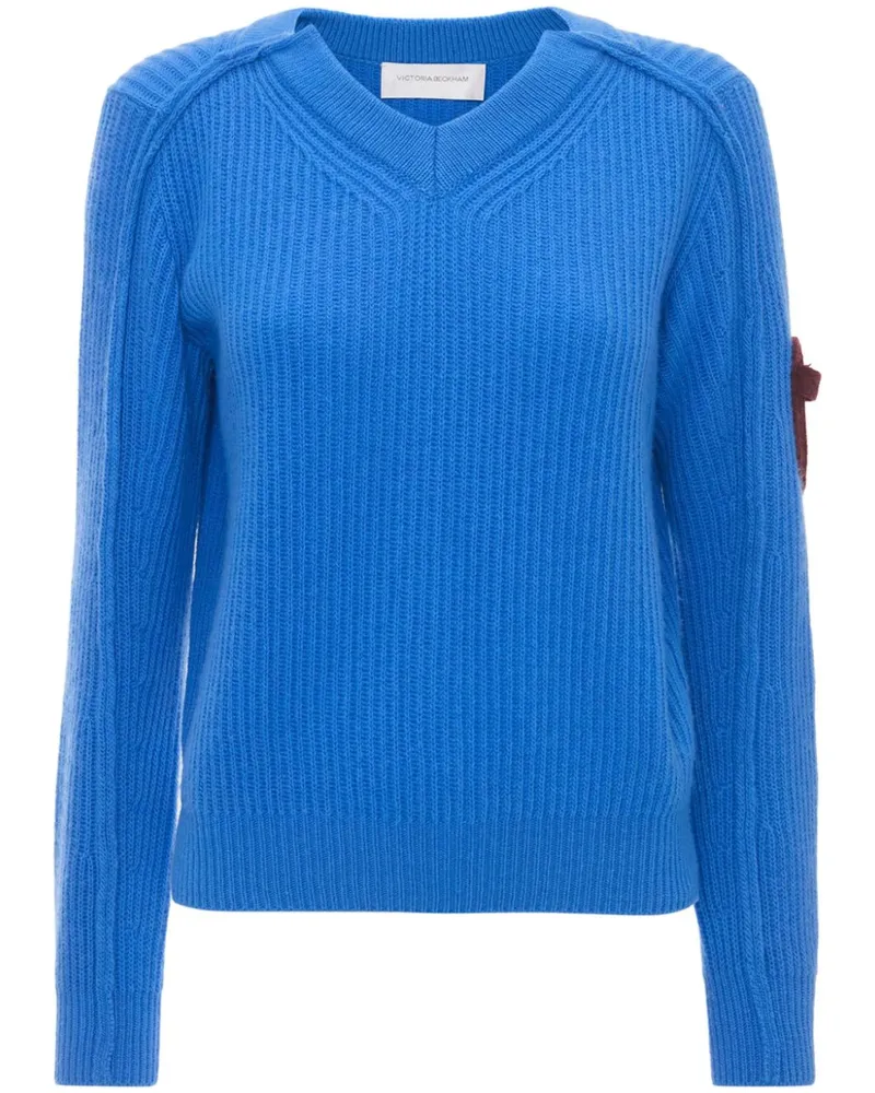 Victoria Beckham Pullover mit V-Ausschnitt - Blau Blau