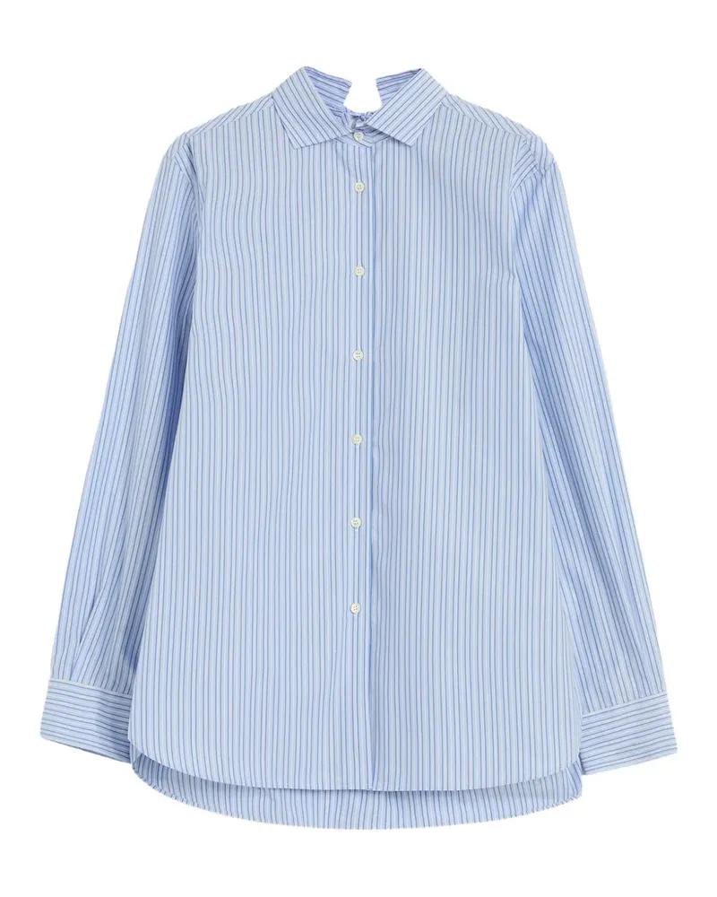 ASPESI Gestreiftes Button-down-Hemd - Weiß Weiß