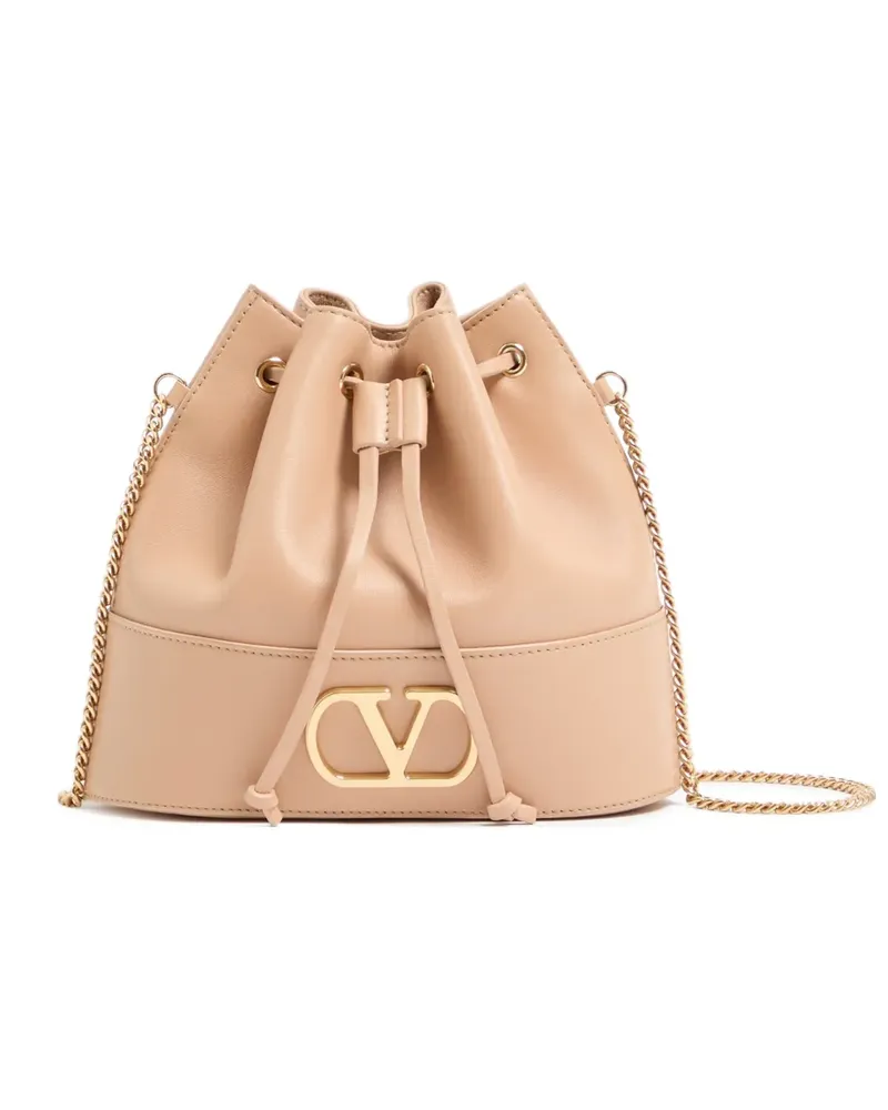 Valentino Garavani Mini VLogo Signature Beuteltasche aus Nappaleder - Rosa Rosa