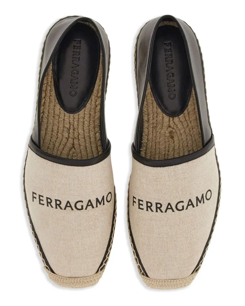 Ferragamo Espadrilles mit Logo-Print - Nude Nude