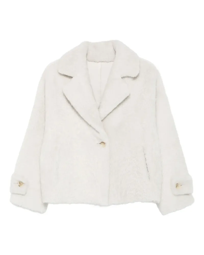 Manzoni 24 Jacke aus Lammshearling - Weiß Weiß