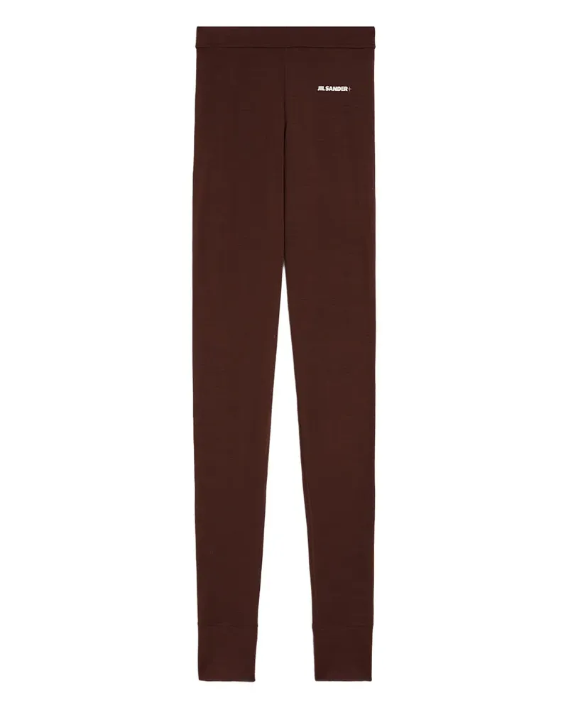Jil Sander Leggings mit Logo-Print - Braun Braun