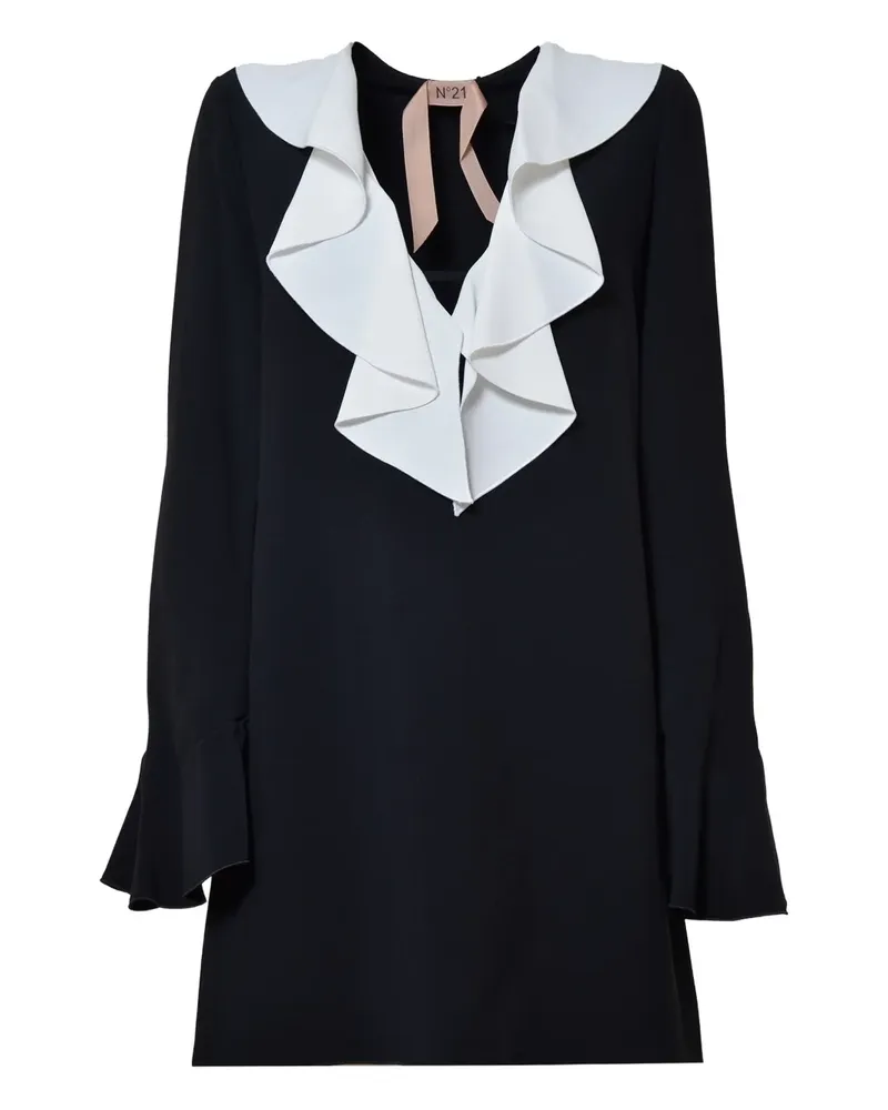 N° 21 Kleid mit Rüschen - Schwarz Schwarz