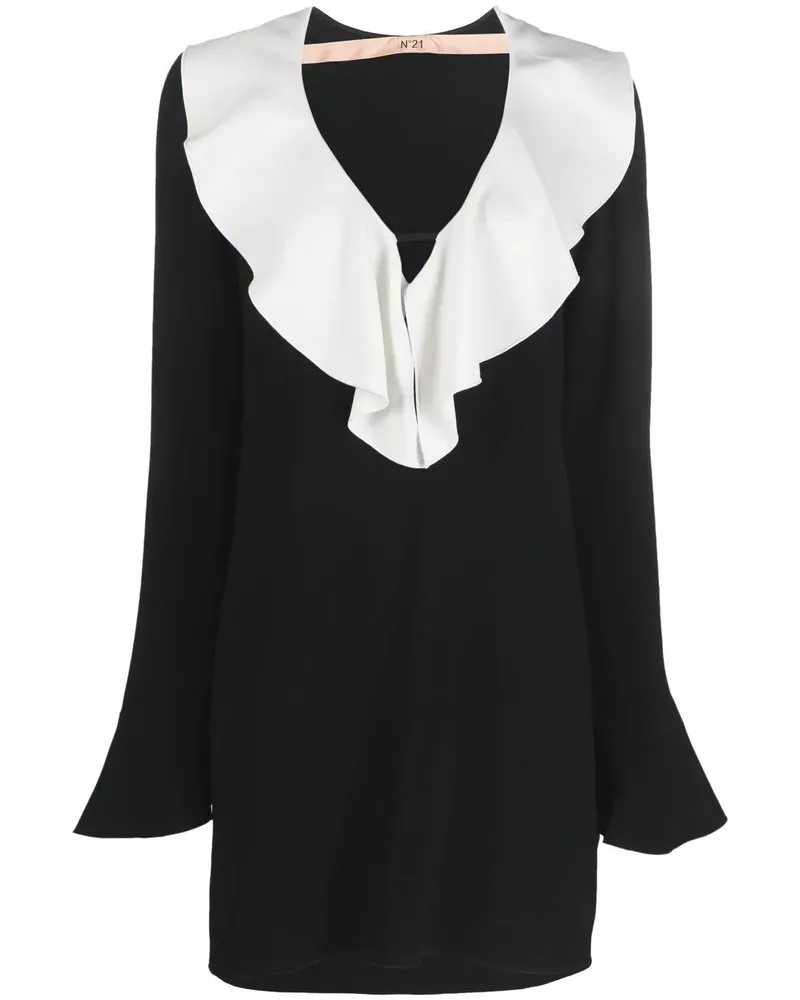 N° 21 Kleid mit Rüschen - Schwarz Schwarz