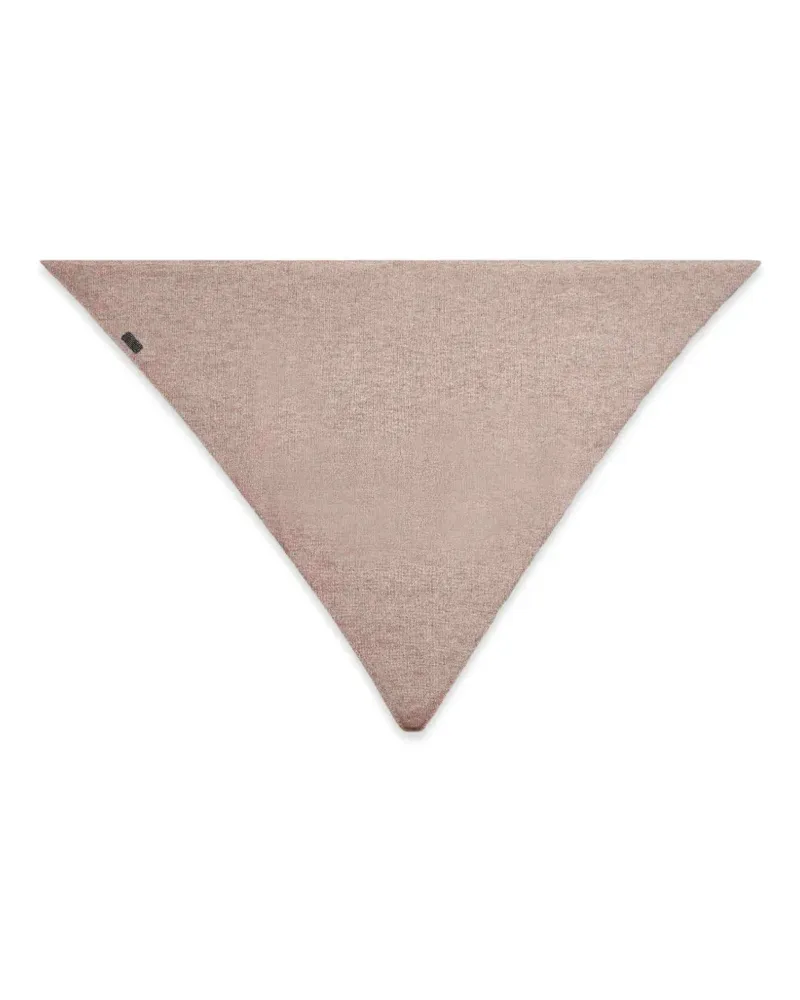 Brunello Cucinelli Dreieckiger Schal mit Monili-Stickerei - Braun Braun