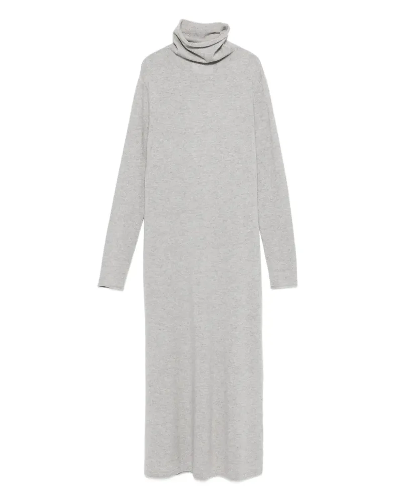 Lisa Yang Langärmeliges Kleid mit Rollkragen - Grau Grau
