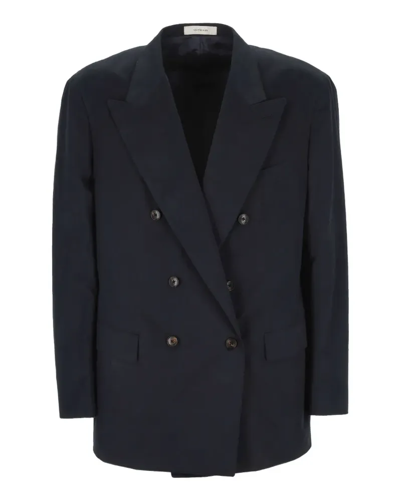 Umit Benan double-breasted peak-lapels jacket - Blau Blau