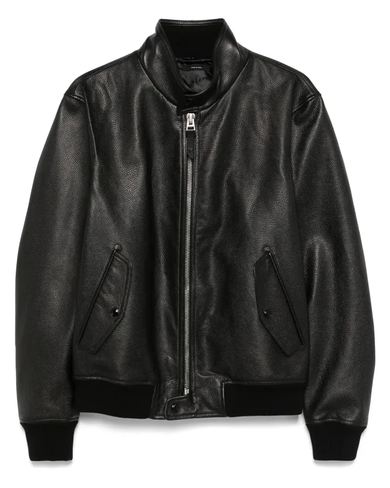 Tom Ford Klassische Harrington-Jacke - Schwarz Schwarz