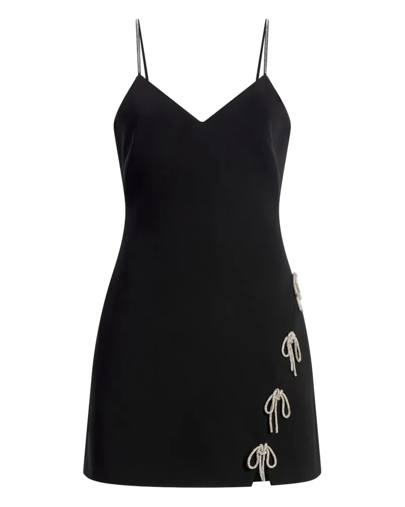 Cinq à Sept Rella Kleid mit Strassschleife - Schwarz Schwarz