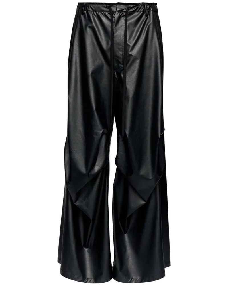 Maison Margiela Hose mit weitem Bein - Schwarz Schwarz