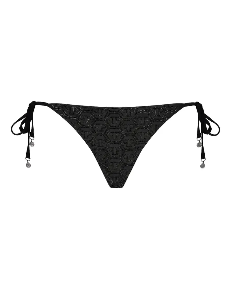 Philipp Plein Badeshorts mit Monogramm - Schwarz Schwarz