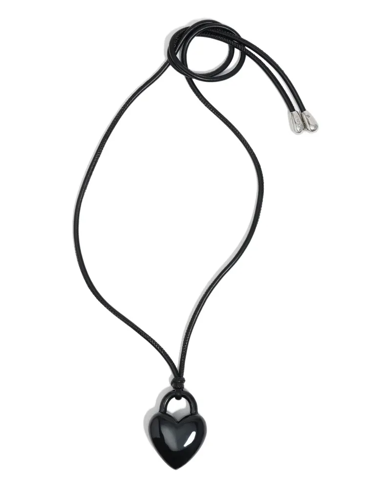 BIMBA Y LOLA heart-pendant necklace - Schwarz Schwarz