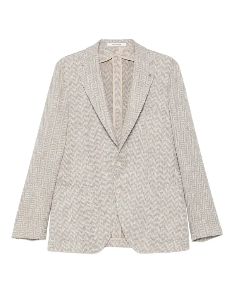 Tagliatore Jacke mit Fischgrätenmuster und fallendem Revers - Nude Nude