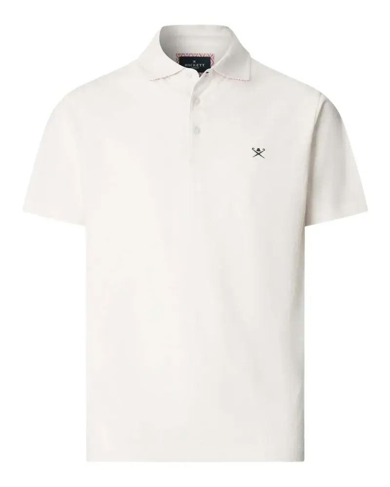 Hackett Poloshirt mit Logo-Stickerei - Weiß Weiß