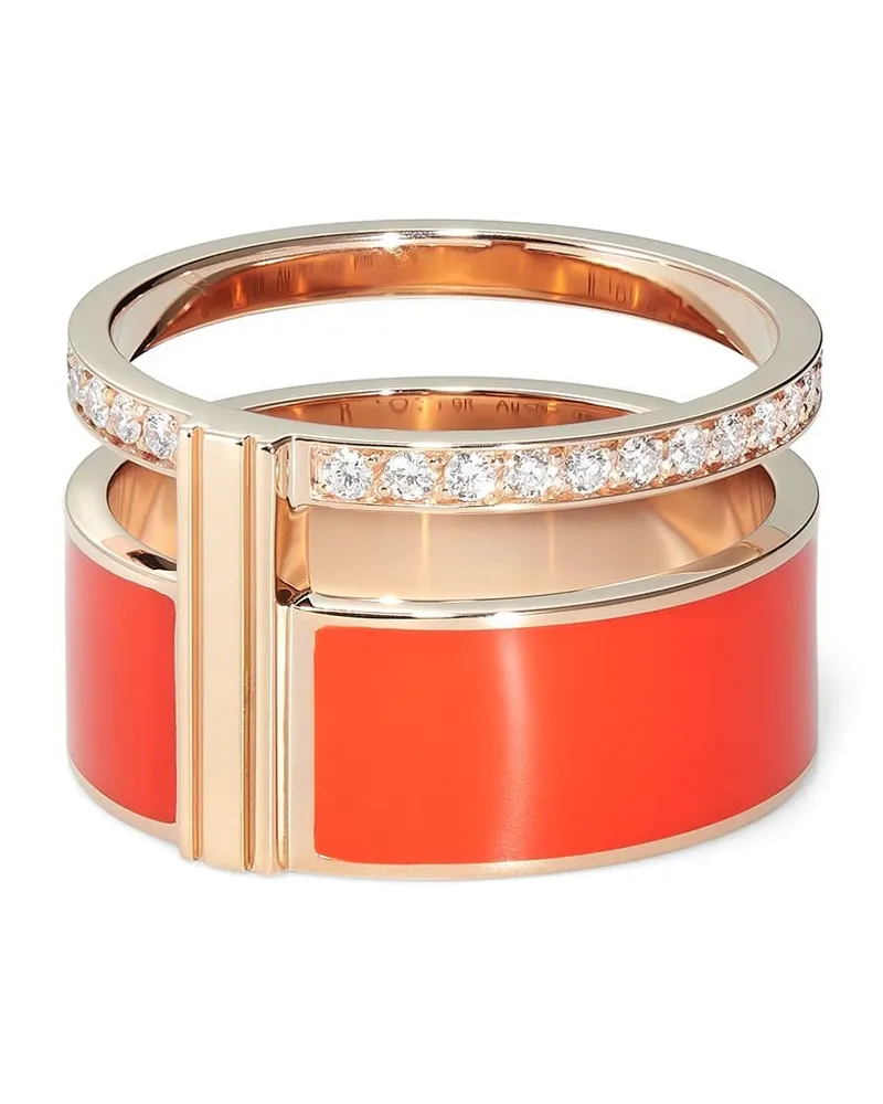 Repossi 18kt Rotgoldring mit Diamanten - Rosa Rosa