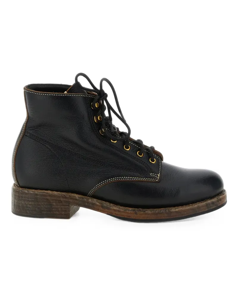 Visvim Virgil contrast-stitched leather ankle boots - Schwarz Schwarz
