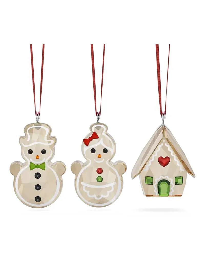 Swarovski Deko-Weihnachtsset mit Schleife - Nude Nude