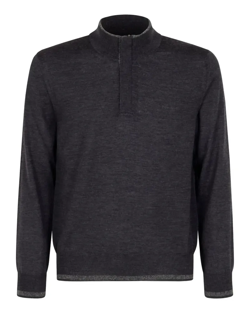 Canali Pullover mit Stehkragen - Grau Grau