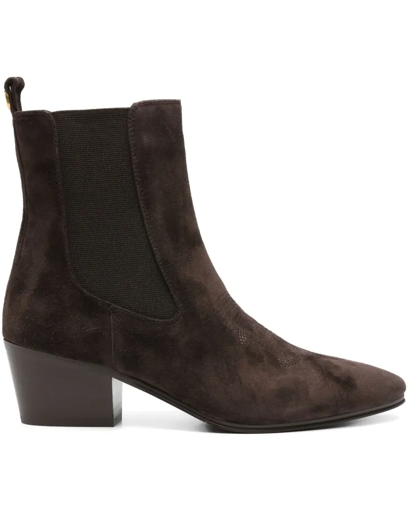 Twin-Set Spitze Stiefel mit elastischen Einsätzen - Braun Braun