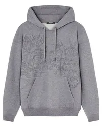 Versace Barocco Sea Hoodie mit Stickerei Grau