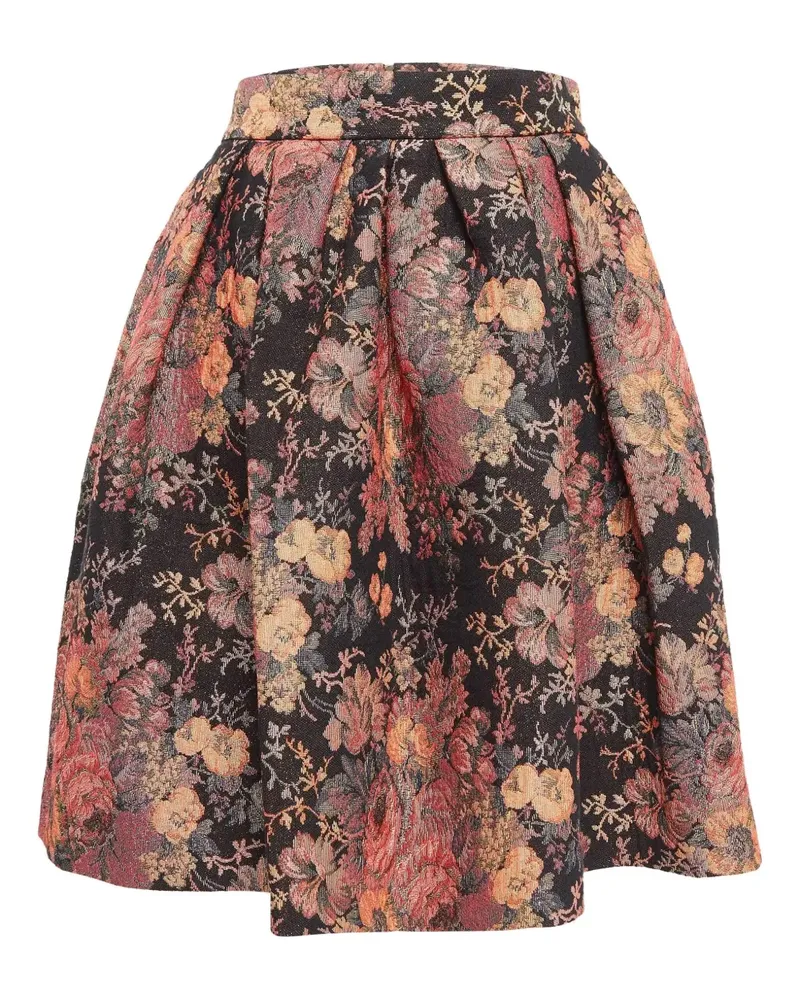 Maje Rock mit Blumenmuster - Schwarz Schwarz