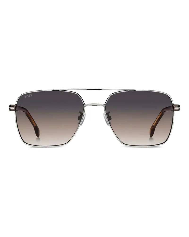 HUGO BOSS Eckige Sonnenbrille - Silber Silber