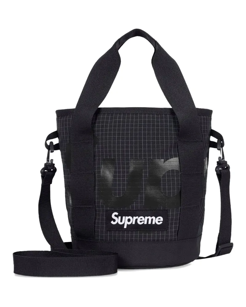 Supreme Being Cinch Tote Bag mit Gittermuster (5L) - Schwarz Schwarz
