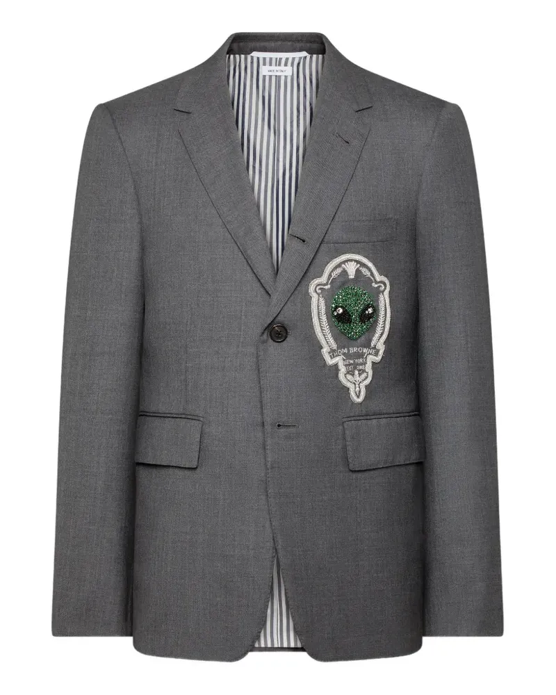 Thom Browne Super 120s Twilljacke - Grau Grau