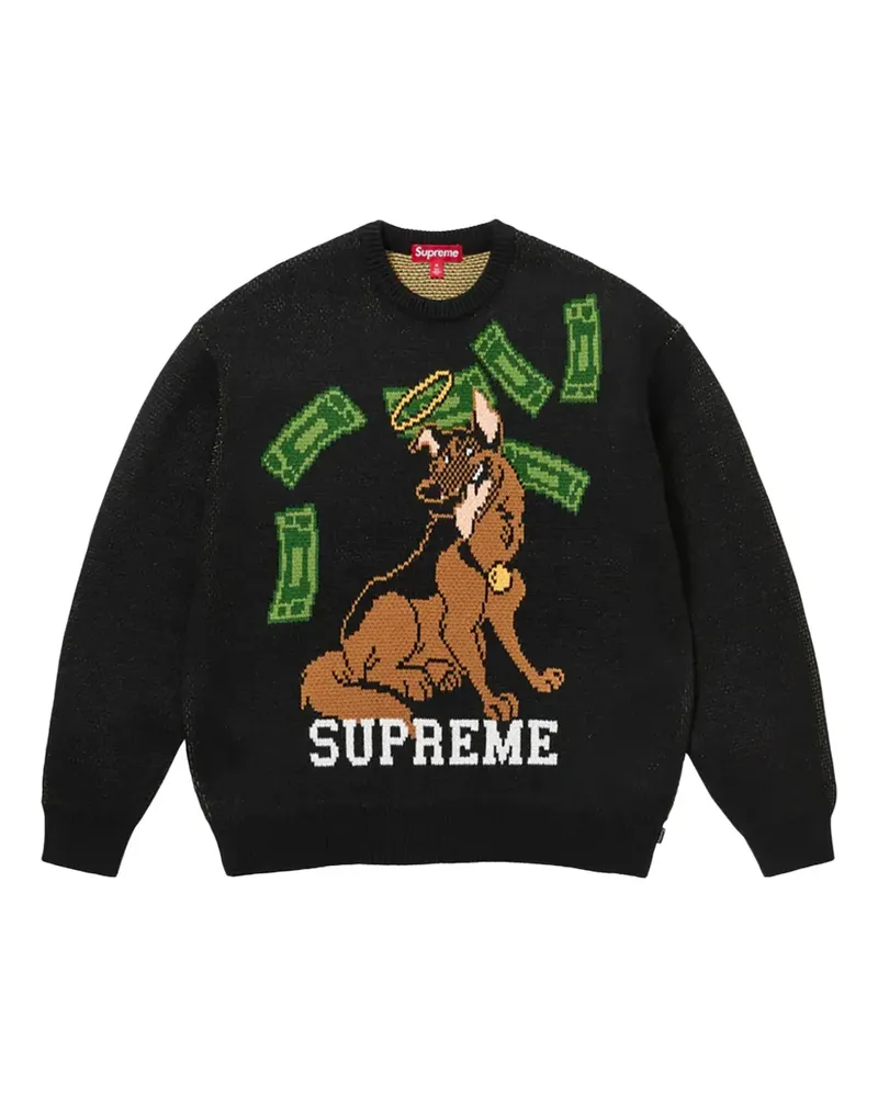Supreme Being All Dogs Go To Heaven Pullover - Schwarz Schwarz