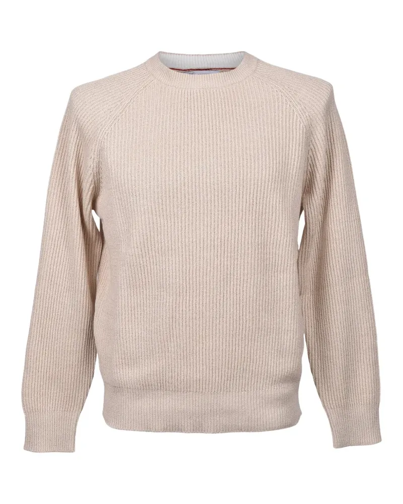 Brunello Cucinelli Gerippter Pullover - Nude Nude