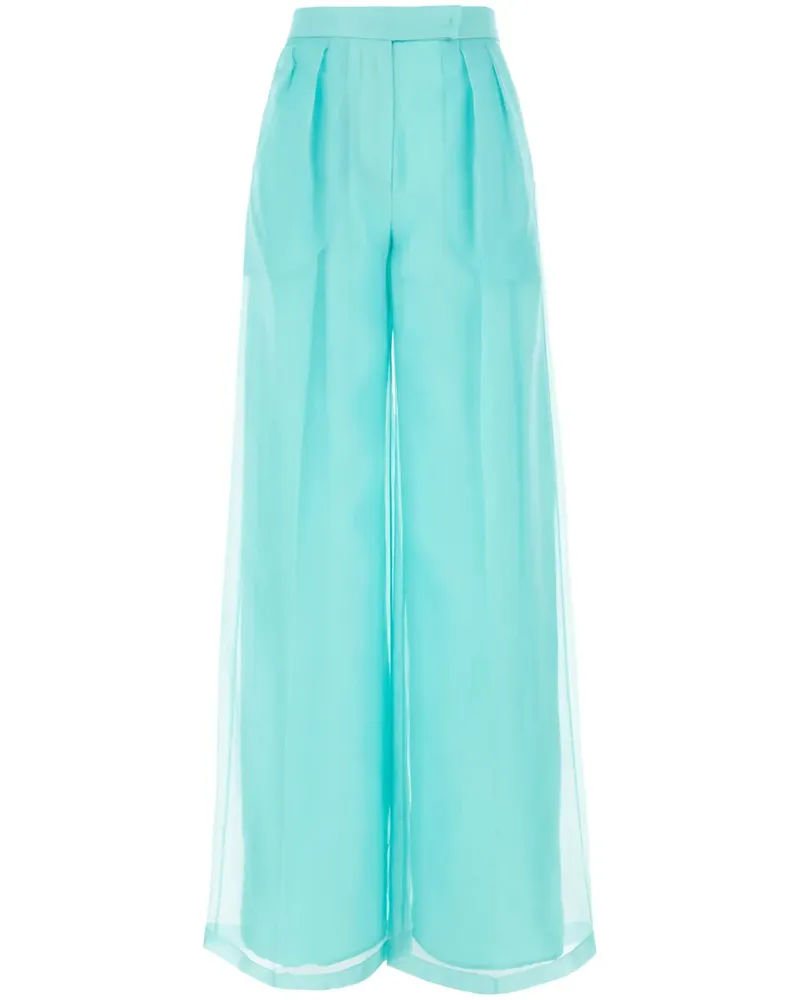 Max Mara Hose mit weitem Bein - Blau Blau