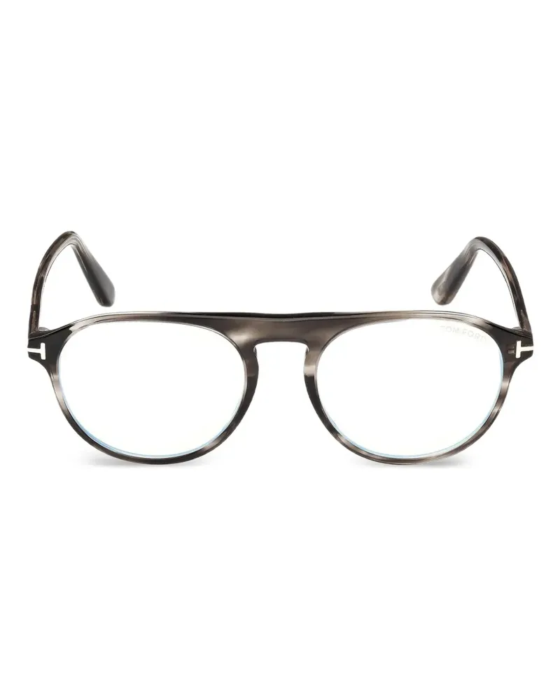 Tom Ford Brille mit rundem Gestell - Grau Grau