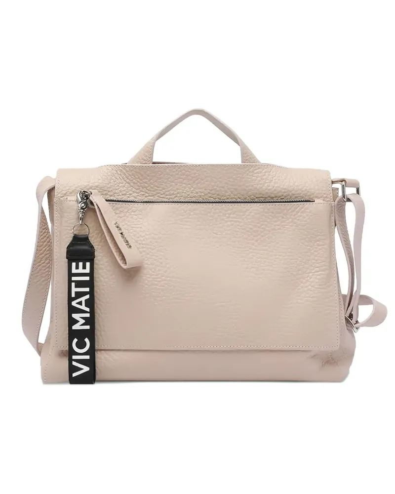 Vic Matié Schultertasche mit Logo-Schild - Braun Braun