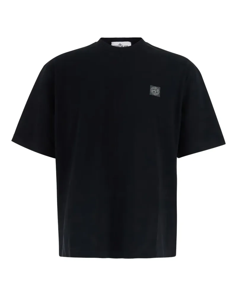 Stone Island logo-patch relaxed fit T-shirt - Schwarz Schwarz