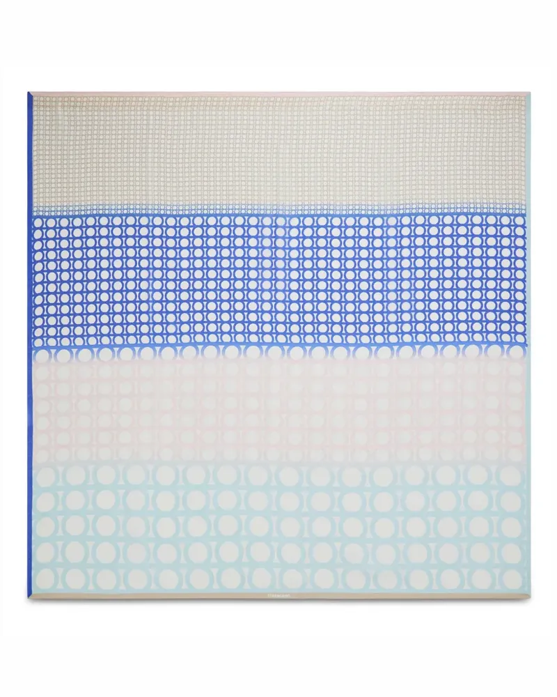 Ferragamo Schal mit Gancini-Print - Blau Blau