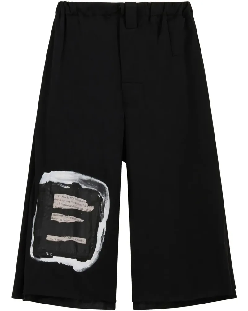 Marni Shorts mit bemalten Details - Schwarz Schwarz