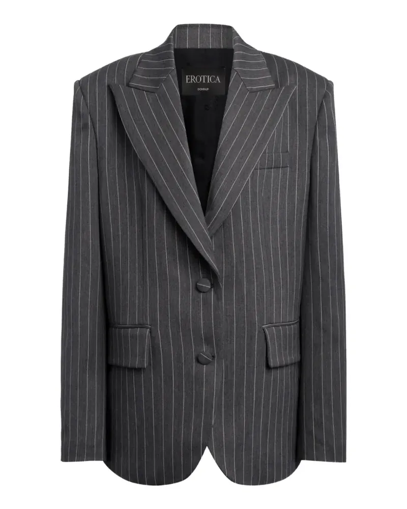 Dondup pinstripe-pattern peak-lapels jacket - Grau Grau